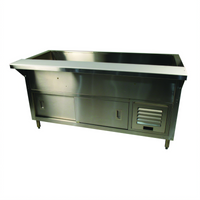 Advance Tabco 3-Pan Refrigerated Cold Pan Table with Enclosed Base and Sliding Doors