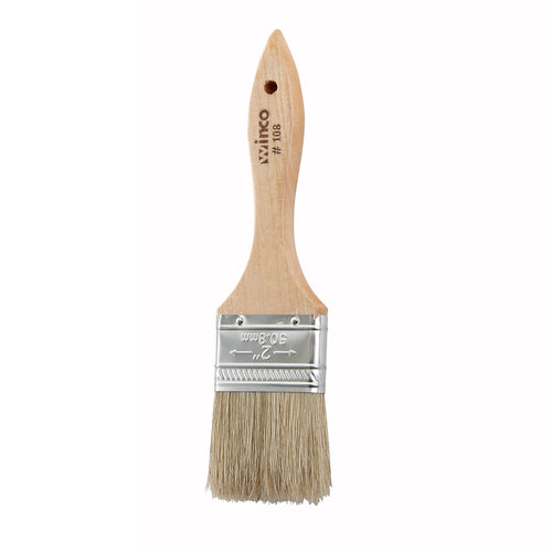 Product image #1 for Winco 2-Inch Flat Boar Bristle Pastry Brush with Wooden Handle and Metal Ferrules