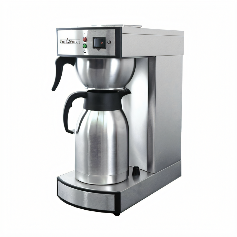 Product image #1 for Omcan Commercial Stainless Steel Manual Pourover Coffee Maker with 2 Liter Thermal Carafe