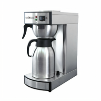 Omcan Commercial Stainless Steel Manual Pourover Coffee Maker with 2 Liter Thermal Carafe