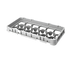 Thumbnail image #2 for Cambro Camrack Half-Size Full Drop Dish & Glass Rack Extender, 17 Compartments, Soft Gray
