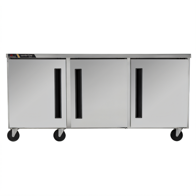 Product image #1 for Centerline by Traulsen CLUC-72F-SD-LRR Compact Three-Section Undercounter Freezer, Solid Doors, 72.25-Inch Wide
