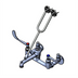 Thumbnail image #1 for T&S Brass Wall-Mounted Service Sink Faucet with 8-Inch Centers, Vacuum Breaker Hook Spout and 6-Inch Wrist Handles