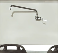 Town Equipment Manual Pot Filler Faucet, 14-Inch Swing/Swivel Spout, Wrist Handle