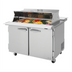 Thumbnail image #1 for Turbo Air PRO Series Mega Top Refrigerated Sandwich/Salad Prep Table, 48-1/4 Inch Wide, 2-Section, Dual-Sided Lid, 18-Pan Top