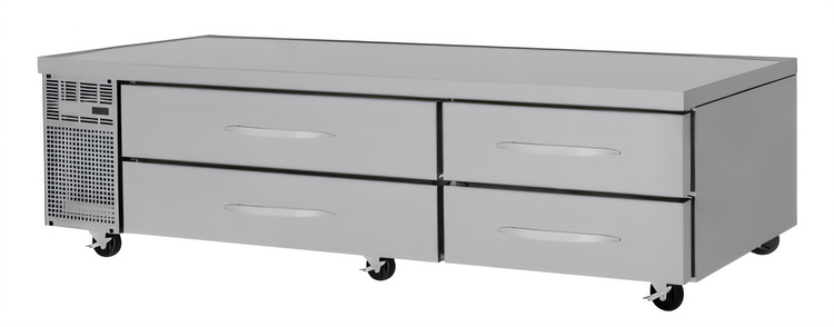 Product image #1 for Turbo Air PRO Series 96-Inch Two-Section Refrigerated Chef Base with 4 Drawers, Stainless Steel Top
