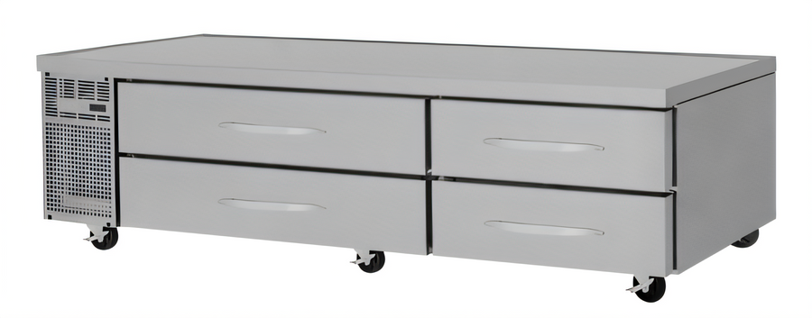 Product image #1 for Turbo Air PRO Series 96-Inch Two-Section Refrigerated Chef Base with 4 Drawers, Stainless Steel Top