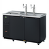 Thumbnail image #1 for Turbo Air Super Deluxe Club Top Beer Dispenser, 2 Half-Barrel Capacity, Black Vinyl Exterior, 2 Columns