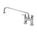 Thumbnail image #1 for T&S Brass B-0227-M 4-Inch Center Deck Mount Mixing Faucet with 8-Inch Swing Nozzle