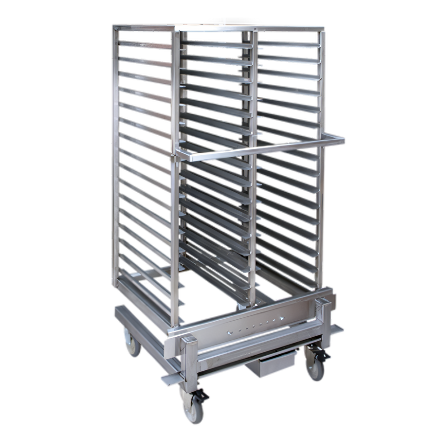 Product image #1 for Cres Cor Double-Width End-Load No-Lift Roll-In Rack for 13 x 26 Wire Baskets, 32-Basket Capacity