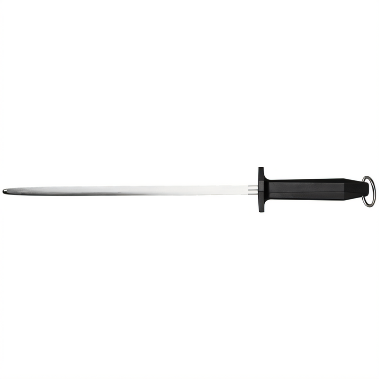 Product image #1 for Mercer Culinary 12-Inch Traditional German Steel Honing Steel with Black Polypropylene Handle