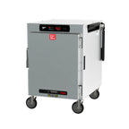 Thumbnail image #1 for Metro HotBlox™ HBCW8-DSPC-M 8-Pan Half-Height Mobile Pass-Thru Insulated Holding Cabinet, Digital Touchscreen, Solid Front/Clear Rear Doors