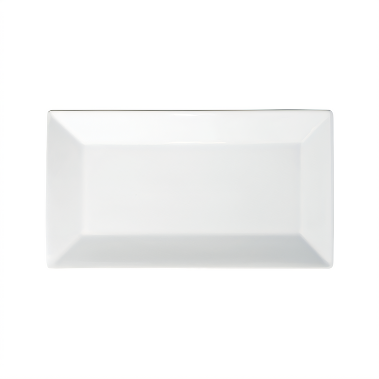 Product image #1 for Royalsquare Rectangular Porcelain Platter, 14-1/2 x 8-1/4 Inch, White