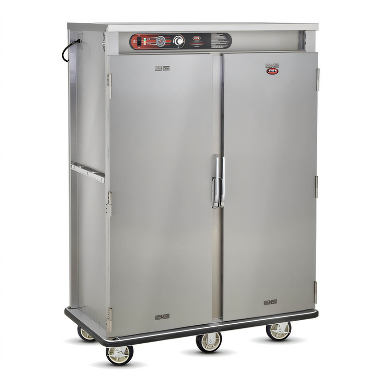 Product image #1 for FWE E-Series E-1200 Heated Banquet Transport & Serve Cabinet Cart, Double Door, 120-Covered-Plate Capacity
