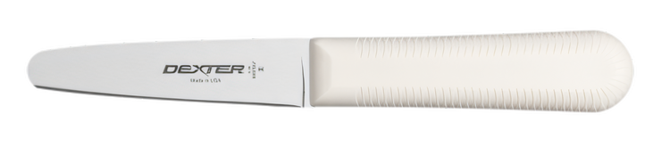 Product image #2 for Dexter Russell Sani-Safe 3-3/8-Inch Stain-Free High-Carbon Steel Clam Knife with White Polypropylene Handle