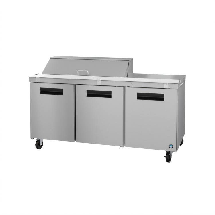 Product image #1 for Hoshizaki Steelheart SR72B-12 72-Inch Three-Section Sandwich Top Refrigerated Prep Table