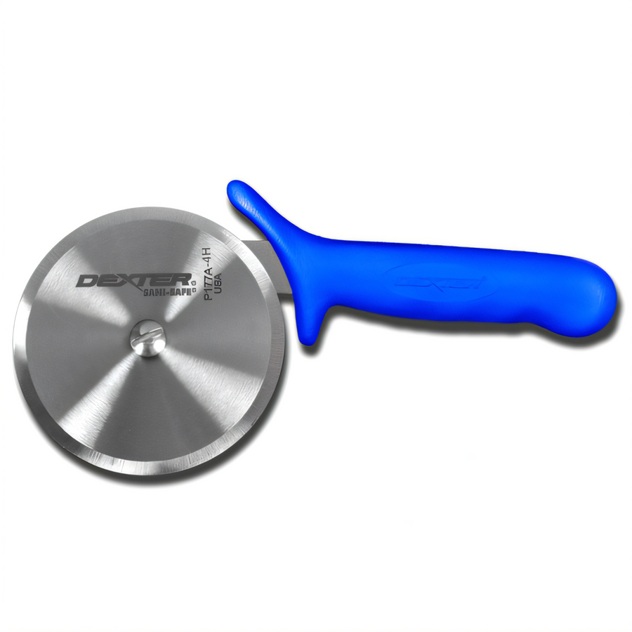 Product image #1 for Dexter Russell Sani-Safe 4-Inch Wheel Pizza Cutter with Replaceable Blade and Blue Polypropylene Handle
