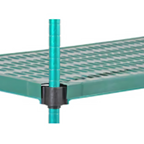 Thumbnail image #1 for Eagle Group QuadPlus QPF-1860VG-GL-X 60" x 18" Vented Green Polymer Shelf Mat with Antimicrobial Protection Case of 2