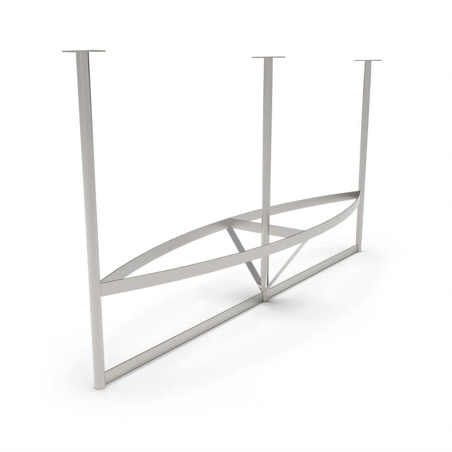 Product image #1 for John Boos 79-1/4-Inch Boat-Shaped Ceiling-Mounted Stainless Steel Pot Rack with 21 Double Hooks