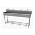 Thumbnail image #1 for Advance Tabco 96-Inch 4-Station Toe-Push Operated Freestanding Hand Wash Sink with 8-Inch Deep Bowls, 304 Stainless Steel