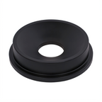 Thumbnail image #1 for CFS Brands Bronco 34103503 32-Gallon Round Waste Container Funnel Lid, Black Polyethylene Case of 4