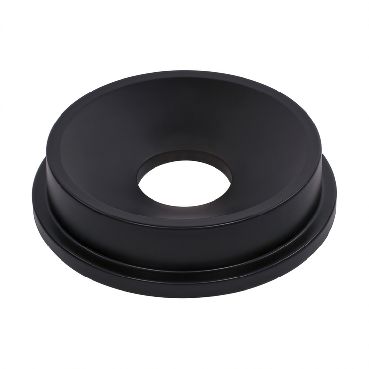 Product image #1 for Bronco Round Waste Container Funnel Lid for 32-Gallon Container, Black Polyethylene