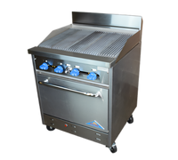 Comstock-Castle 30-Inch Gas Char-Broiler Range with 26.5-Inch Standard Oven and 8-Inch Back Riser