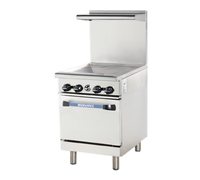 Turbo Air Radiance 24-Inch Heavy Duty Natural Gas Restaurant Range with Thermostatic Griddle and Space-Saver Oven