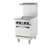 Thumbnail image #1 for Turbo Air Radiance 24-Inch Heavy Duty Natural Gas Restaurant Range with Thermostatic Griddle and Space-Saver Oven
