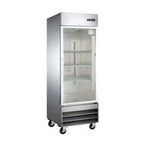 Thumbnail image #1 for Admiral Craft Equipment Corp. Black Diamond USRF-1D-G 1-Section Glass Door Reach-In Refrigerator, 23 Cu. Ft., Bottom-Mount Refrigeration