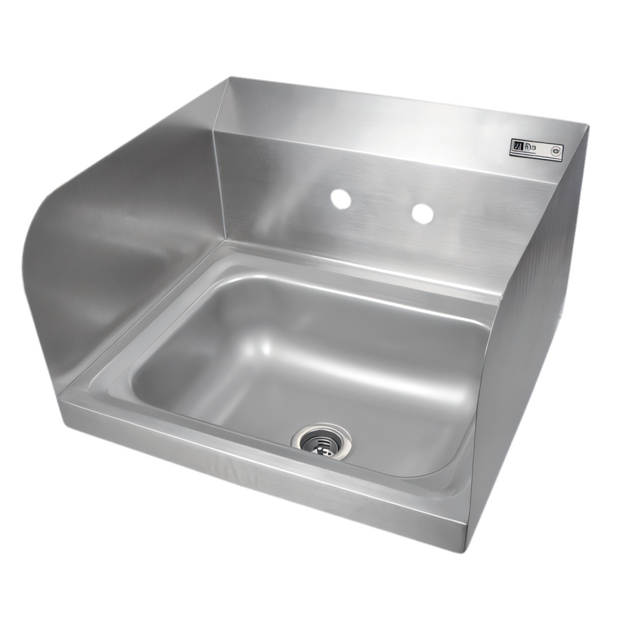 Product image #1 for John Boos Pro-Bowl Wall-Mounted Stainless Steel Hand Sink with Side Splashes, 14 x 10 x 5-Inch Bowl