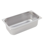 Thumbnail image #1 for Crestware Saf-T-Stak 4136 1/3 Size 6-Inch Deep Solid 18/8 Stainless Steel Hotel Pan, 24 Gauge Case of 24