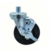 BK Resources 4SBR-6ST-HR-TLB Shelf Casters & Leveling Feet