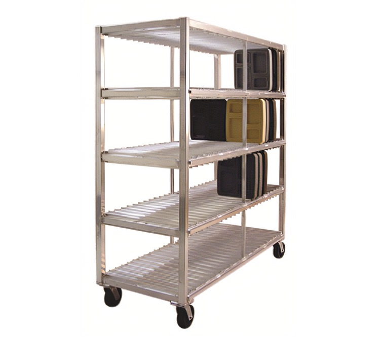 Product image #1 for New Age Mobile Aluminum 4-Tier Tray Drying Rack, 192-Tray Capacity