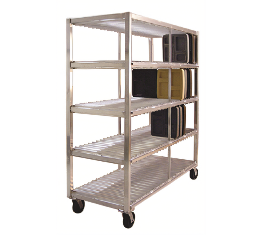 Product image #1 for New Age Mobile Aluminum 4-Tier Tray Drying Rack, 192-Tray Capacity