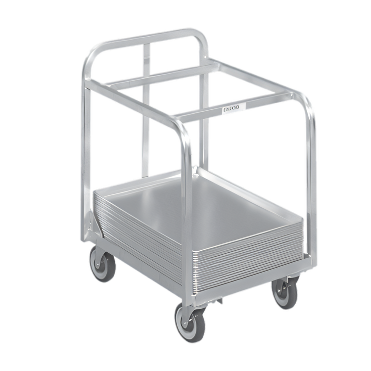 Product image #1 for Channel Manufacturing BPT-2TP Aluminum Bun Pan / Dough Box Dolly, 100-Pan Capacity, 5-Inch Swivel Casters