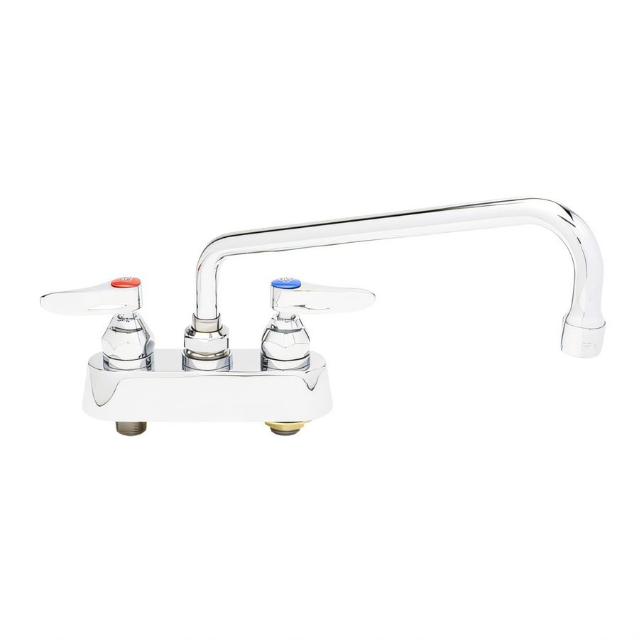 Product image #1 for T&S Brass B-1112-M Deck-Mounted Workboard Faucet with 10-Inch Swing Nozzle, 4-Inch Centers