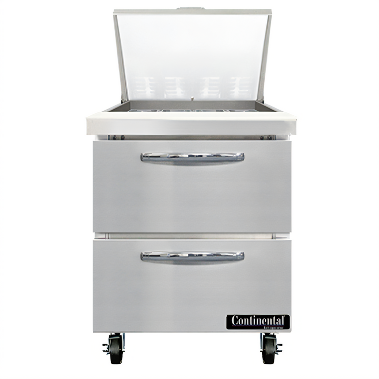 Product image #1 for Continental Refrigerator Mighty Top SW27N12M-D 27" One-Section Sandwich Unit with 12 Pan Capacity and Drawers