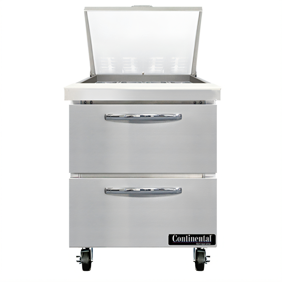 Product image #1 for Continental Refrigerator Mighty Top SW27N12M-D 27" One-Section Sandwich Unit with 12 Pan Capacity and Drawers