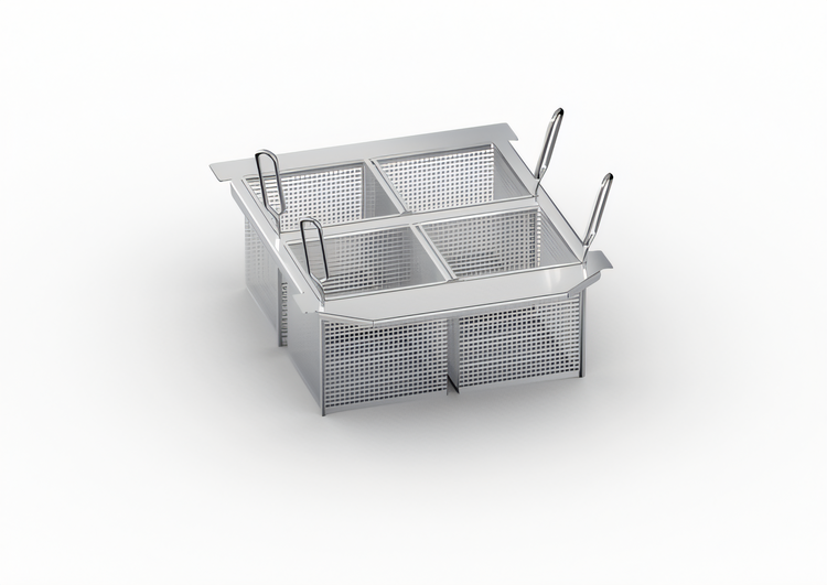 Product image #1 for RATIONAL Portion Basket Kit with 4 1/6 GN Frying Baskets and Frame