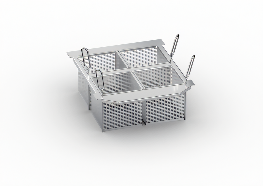 Product image #1 for RATIONAL Portion Basket Kit with 4 1/6 GN Frying Baskets and Frame