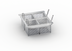 Thumbnail image #1 for RATIONAL Portion Basket Kit with 4 1/6 GN Frying Baskets and Frame