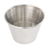 Crestware 2-1/2 oz Stainless Steel Sauce Cup with Rolled Rim