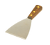 Thumbnail image #1 for 4-Inch Stiff Stainless Steel Grill Scraper with Wood Handle