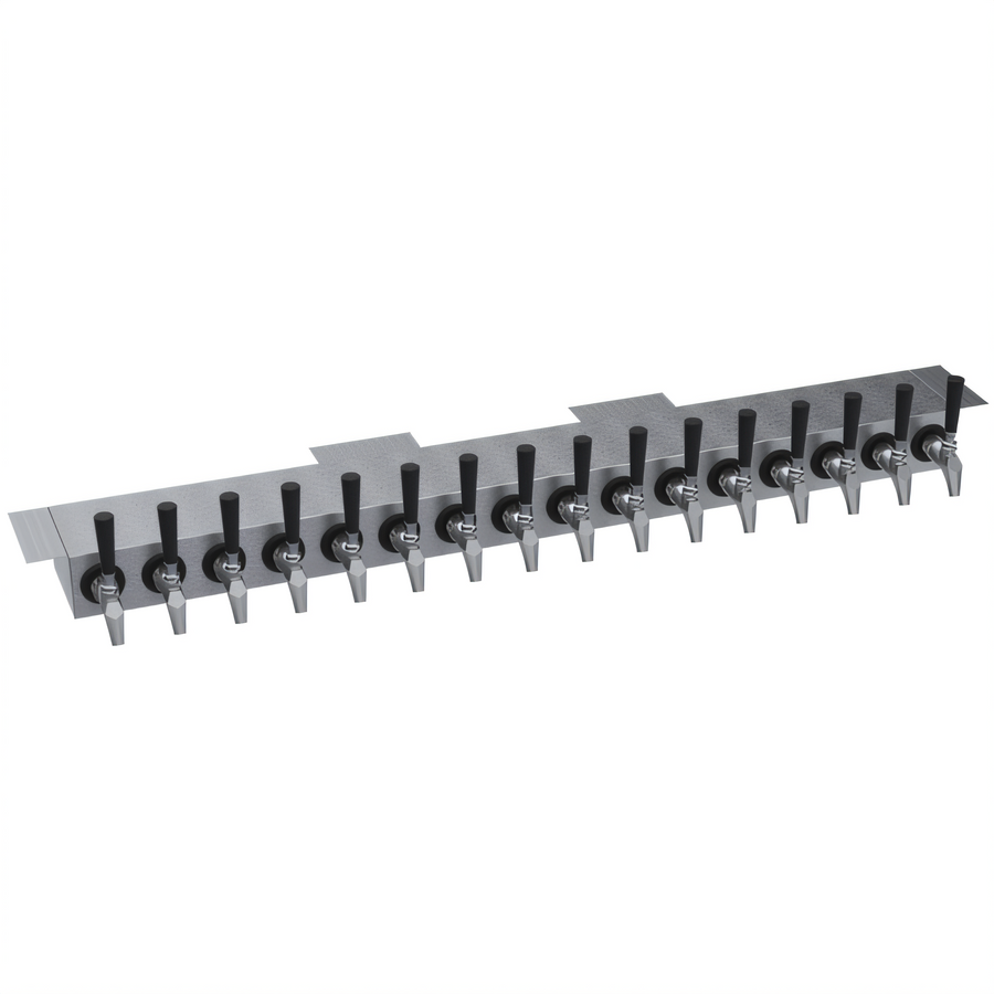 Product image #1 for Krowne 36-Inch Undercounter 16-Faucet Glycol-Cooled Beer Tower, Brushed Stainless Steel