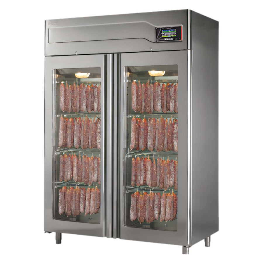 Product image #1 for Stagionello Evo Free-Standing 200 kg Meat Curing Cabinet with ClimaTouch and Fumotic