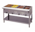 Thumbnail image #1 for Aerohot 5-Well Gas Steam Table Hot Food Unit with Open Base and Carving Board