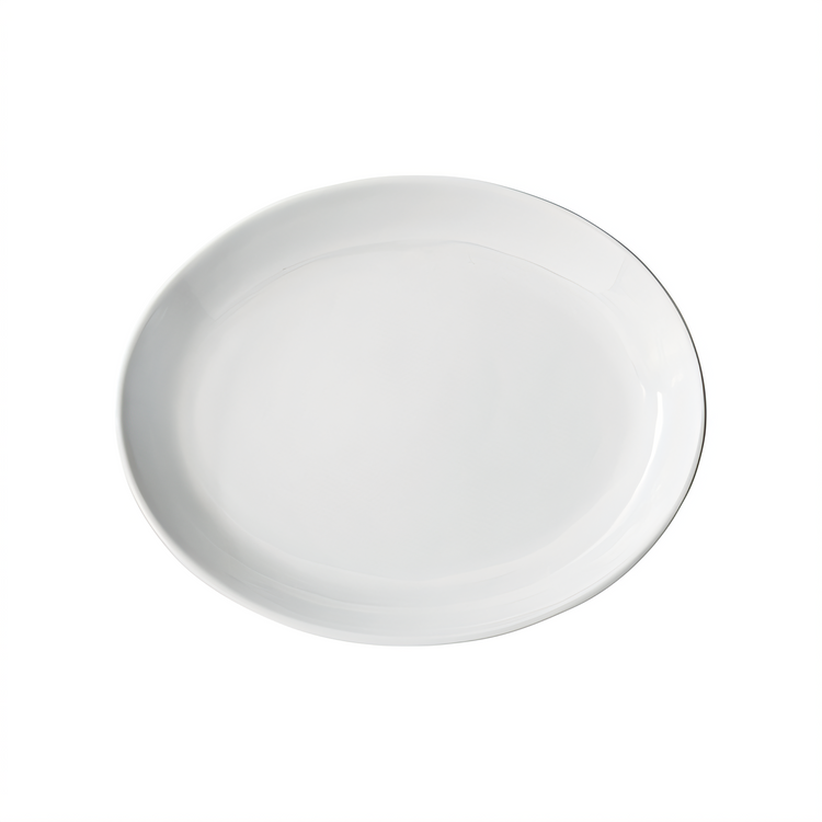 Product image #1 for Winco Brechia Oval Coupe Porcelain Platter, 10-1/2 x 8-1/4 x 1-1/2 Inches, White
