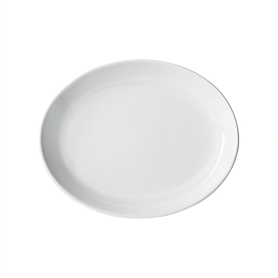 Product image #1 for Winco Brechia Oval Coupe Porcelain Platter, 10-1/2 x 8-1/4 x 1-1/2 Inches, White