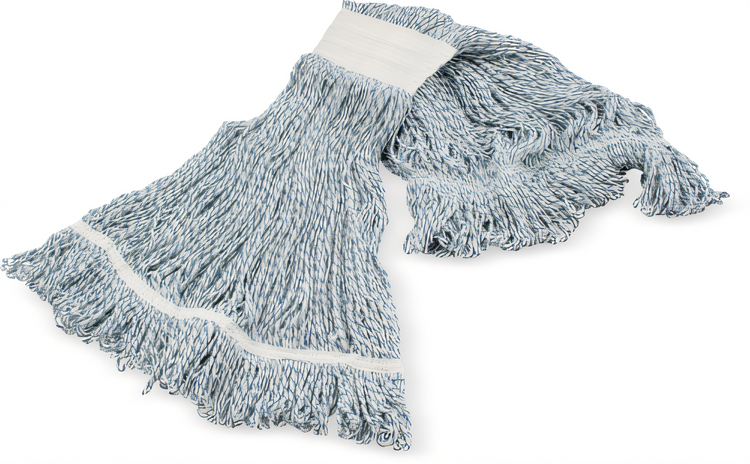 Product image #1 for Carlisle #24 Large 4-Ply Rayon Blend Looped-End Finishing Wet Mop Head, Wide Band, White